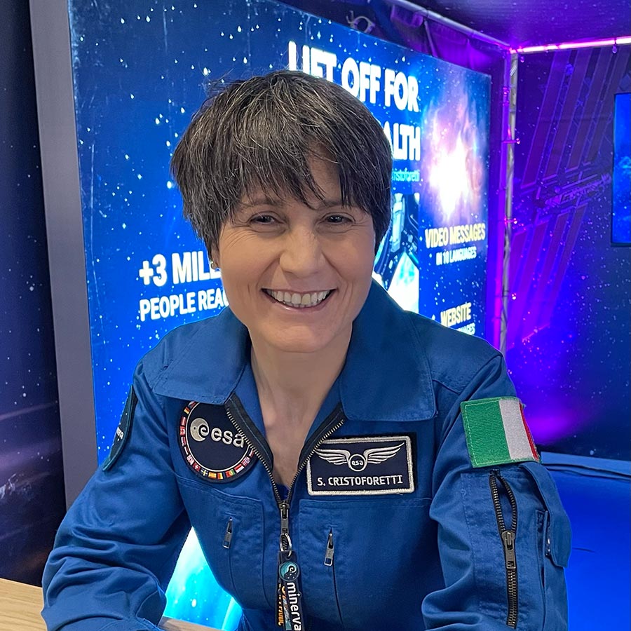 European Space Agency Astronaut Samantha Cristoforetti back on earth after promoting exercise for bones in space!